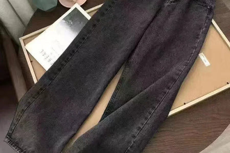 Streetwear PROTECT Jeans Y2K Mens Pants Harajuku Hip Hop Letter Embroidery Vintage Blue Baggy Jeans High Waist Wide Leg Trouser