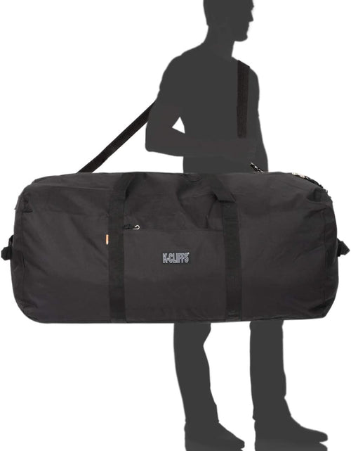Load image into Gallery viewer, Heavy Duty Cargo Duffel Large Sport Gear Drum Set Equipment Hardware Travel Bag Rooftop Rack Bag (36" X 17" X 17", Black)
