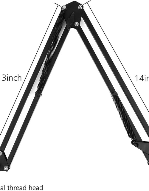 Load image into Gallery viewer, Overhead Video Stand Phone Holder Articulating Arm Phone Mount Table Top  Scissor Boom Arm Articulating Phone Stand Tablet Phone Holder for Streaming Phone Baking Crafting
