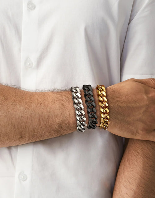 Load image into Gallery viewer, Bracelet for Men Chunky Cuban Bracelet 14MM 7.5 Inch Stainless Steel Chain Bracelet Mens Birthday Valentines Day Jewelry Gifts for Him Dad Adults Age
