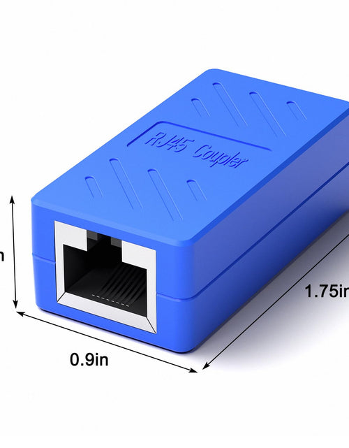 Load image into Gallery viewer, RJ45 Coupler Female to Female Ethernet Coupler for Cat7/Cat6/Cat5/Cat5E Network Cable Extender Adapter RJ45 in Line Coupler (Blue5 Pack)
