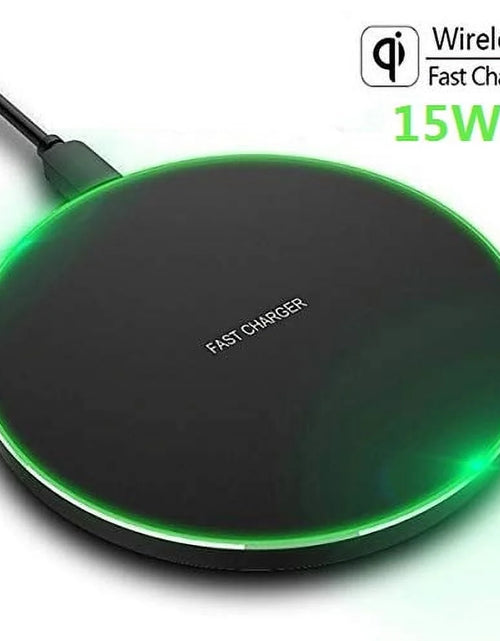 Load image into Gallery viewer, Wireless Charger 15W Fast Charge Aluminum Wireless Charging Pad Compatible with Iphone 16 15 14 13 12 11/XS/XR/8, Samsung Galaxy S25/S24/S23 S22/S21, Note 20/10
