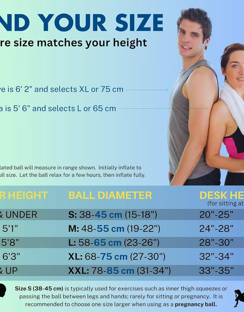 Load image into Gallery viewer, Exercise Ball - Multiple Sizes Gym Grade Balance Ball for Fitness, Yoga, Workout, Pregnancy &amp; Physical Therapy
