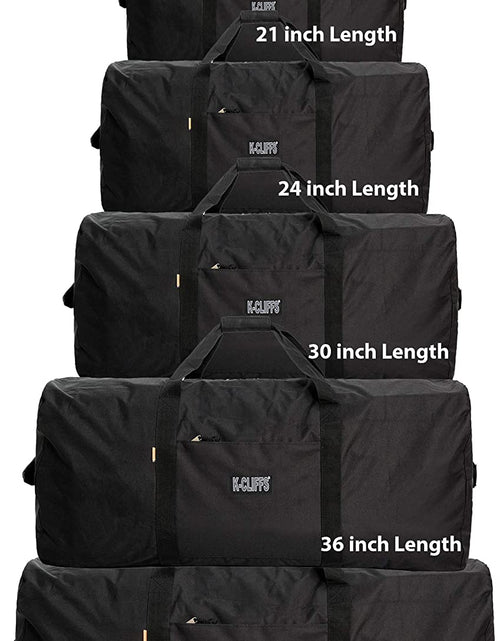 Load image into Gallery viewer, Heavy Duty Cargo Duffel Large Sport Gear Drum Set Equipment Hardware Travel Bag Rooftop Rack Bag (36" X 17" X 17", Black)

