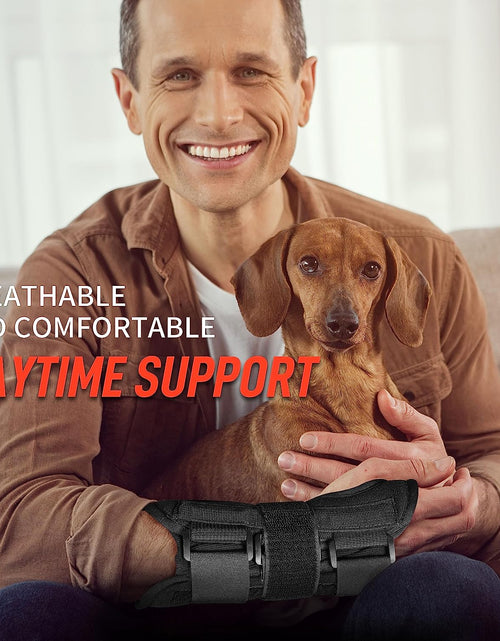 Load image into Gallery viewer, Wrist Brace for Carpal Tunnel, Adjustable Wrist Support Brace with Splints Right Hand, Small/Medium, Arm Compression Hand Support for Injuries, Wrist Pain, Sprain, Sports
