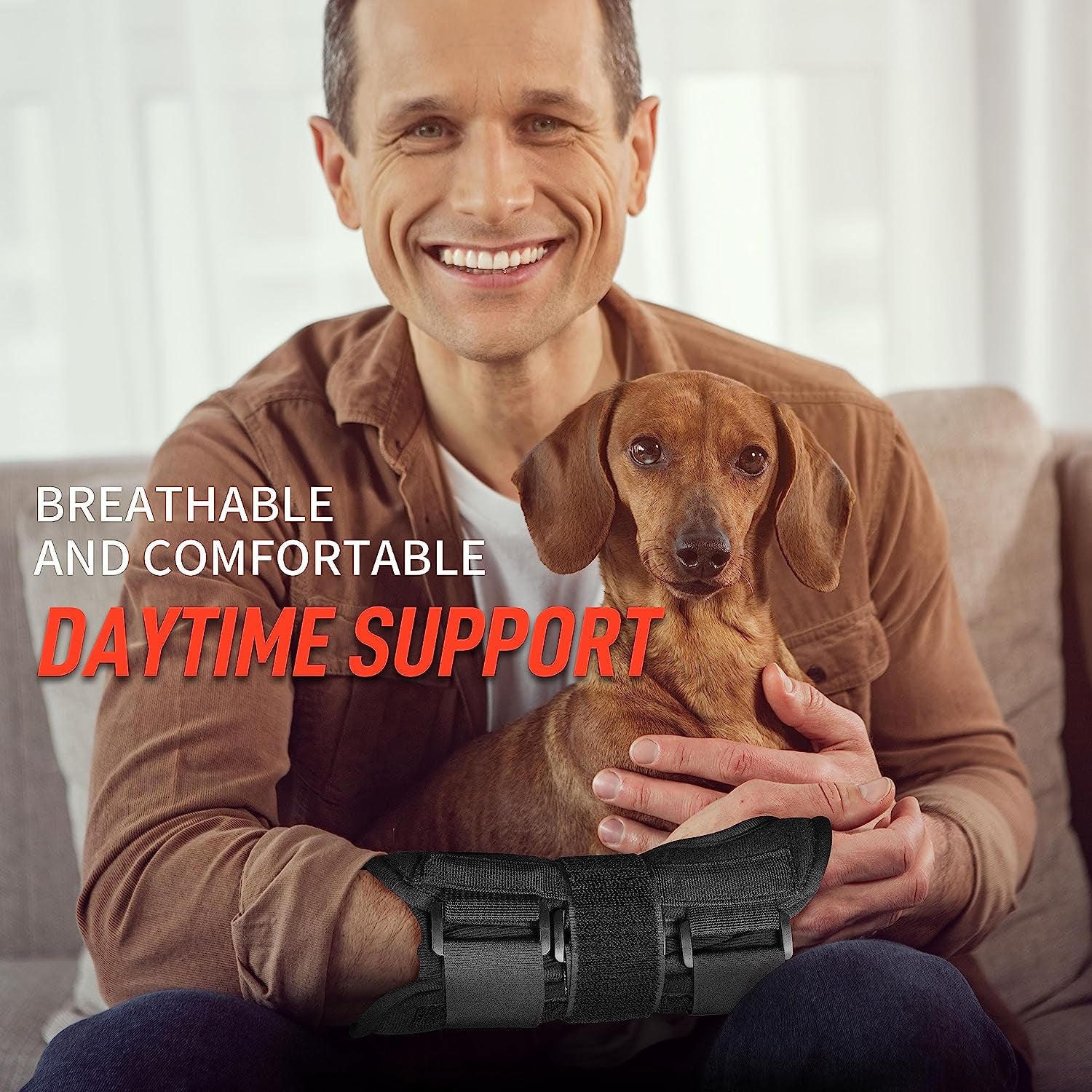 Wrist Brace for Carpal Tunnel, Adjustable Wrist Support Brace with Splints Right Hand, Small/Medium, Arm Compression Hand Support for Injuries, Wrist Pain, Sprain, Sports
