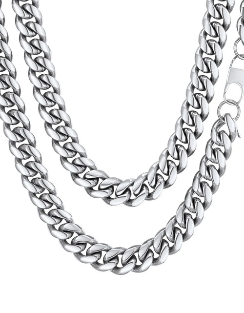 Load image into Gallery viewer, Hip Hop Men Necklaces Curb Cuban Chains 20Inch 10Mm Stainless Steel Chains Fathers Day Necklace Gift for Mens Dad Son
